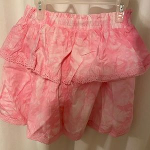 Pink ruffle skirt womens SM NWOT